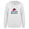 Thumbnail image for  ENZA Womens White V Notch Raw Edge Fleece Hoodie