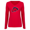 Thumbnail image for  Womens Red Long Sleeve V Neck Tee