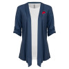 Thumbnail image for  Womens Navy Drape Front Cardigan Sweater 
