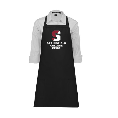  Full Length Black Apron - Springfield College Pride