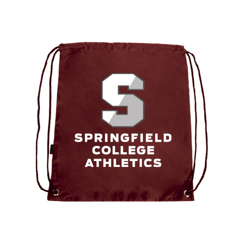  Maroon Drawstring Backpack - Springfield College Athletics