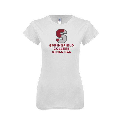  Next Level Womens White Boyfriend Tee - Springfield College Athletics