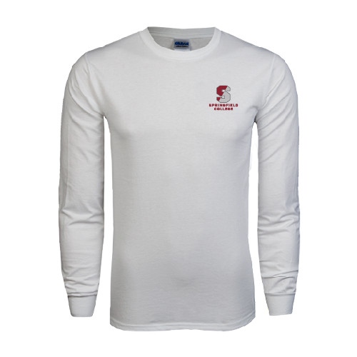  White Long Sleeve T Shirt - Official Logo