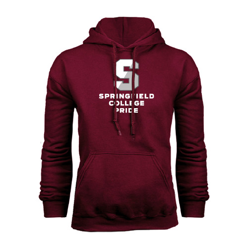  Maroon Fleece Hoodie - Springfield College Pride