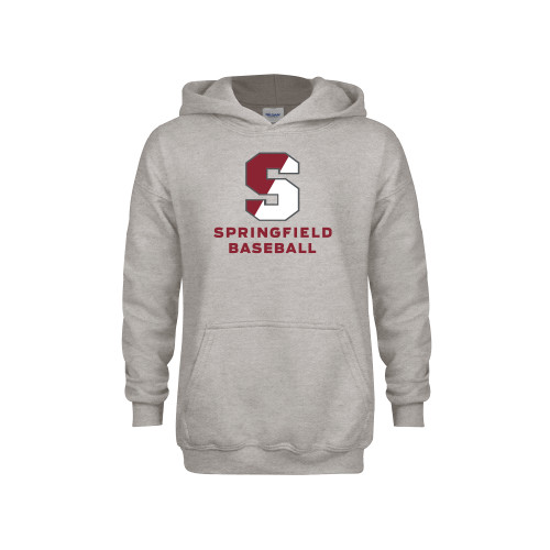  Youth Grey Fleece Hood - Baseball