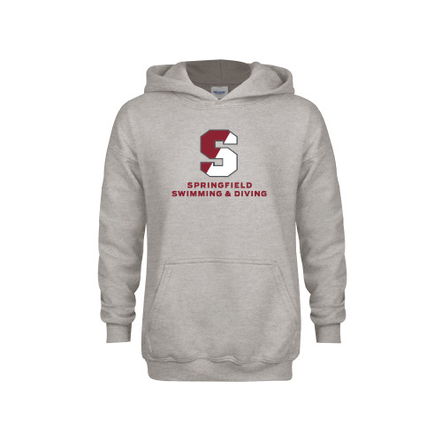  Youth Grey Fleece Hood - Swimming & Diving