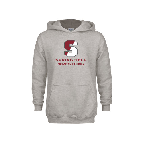  Youth Grey Fleece Hood - Wrestling