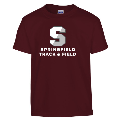  Youth Maroon T Shirt - Track & Field