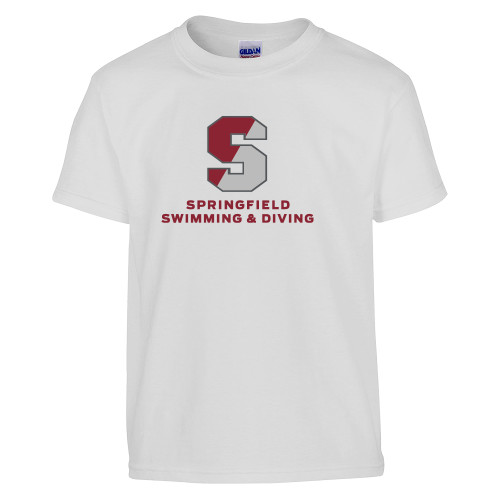  Youth White T Shirt - Swimming & Diving