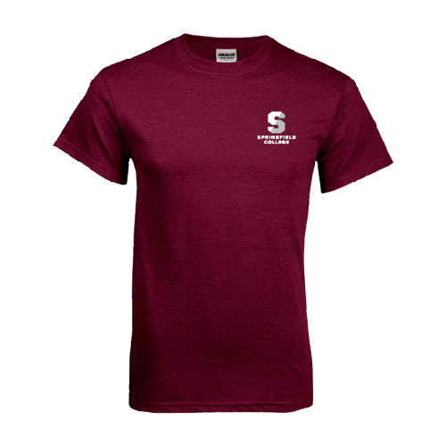 Springfield College Maroon T Shirt
