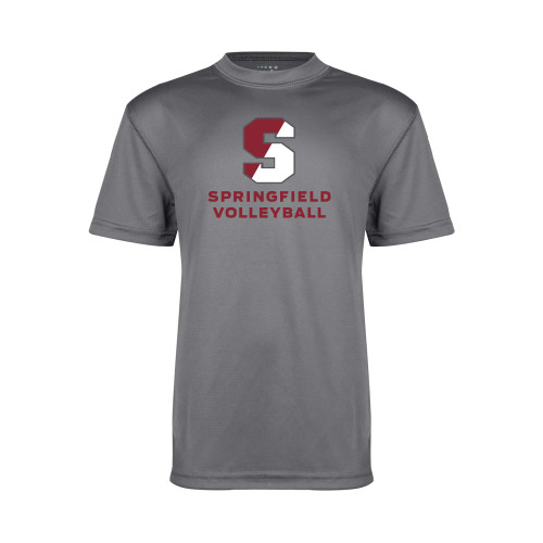 Youth Performance Grey Concrete Tee - Volleyball