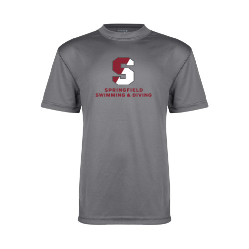  Youth Performance Grey Concrete Tee - Swimming & Diving