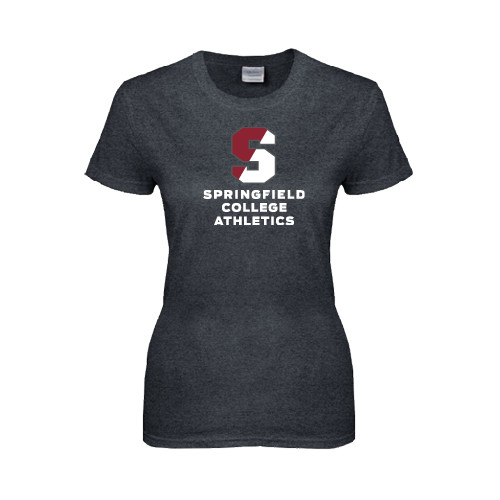  Womens Dark Heather Short Sleeve Tee - Springfield College Athletics