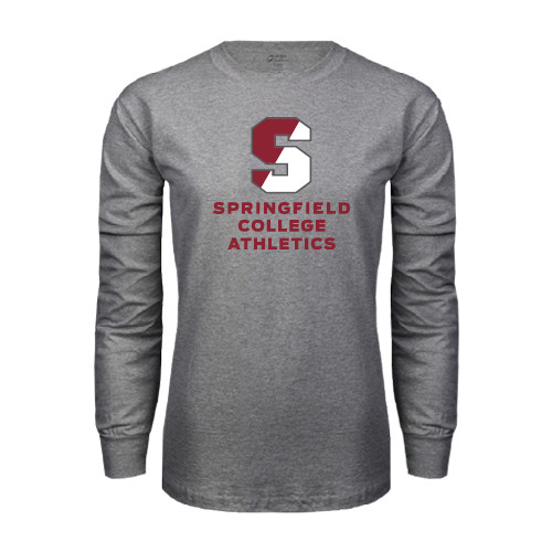  Grey Long Sleeve T Shirt - Springfield College Athletics