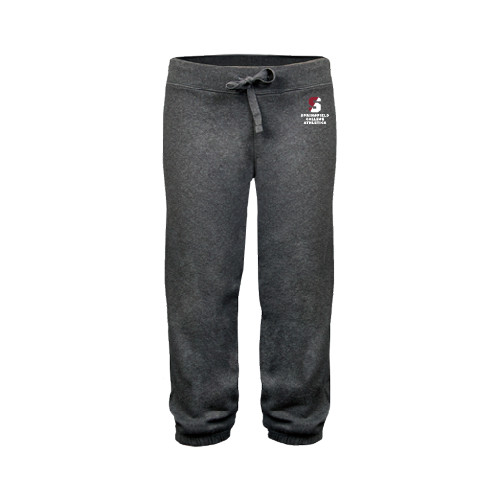  ENZA Womens Dark Heather Banded Fleece Capri - Springfield College Athletics