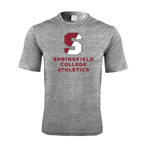  Grey Heather Performance Contender Tee - Springfield College Athletics