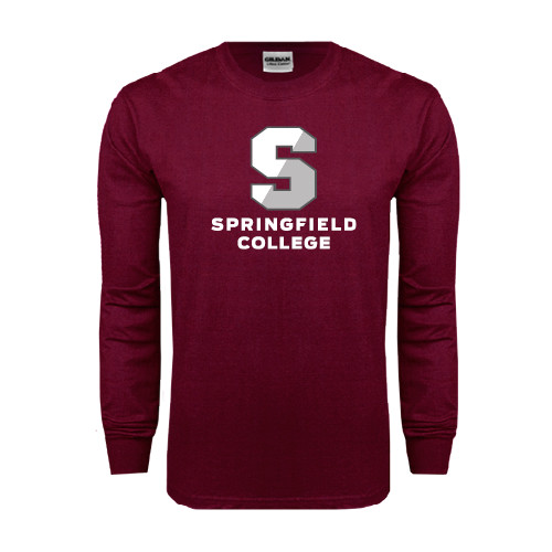  Maroon Long Sleeve T-Shirt - Official Logo