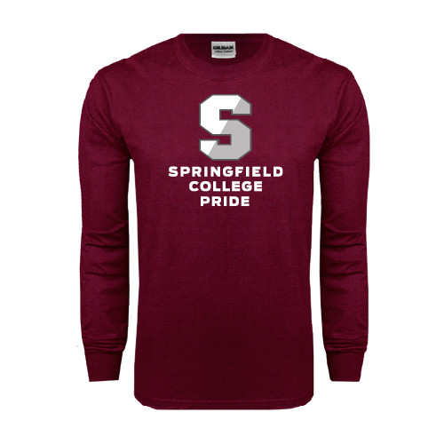  Maroon Long Sleeve T-Shirt - Springfield College Pride