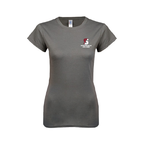  Next Level Womens Charcoal Boyfriend Tee - Official Logo