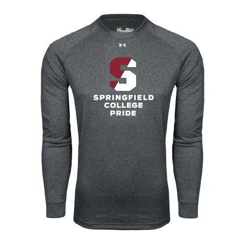  Under Armour Carbon Heather Long Sleeve Tech Tee - Springfield College Pride