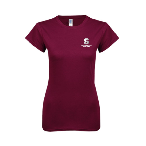  Next Level Womens Maroon Boyfriend Tee - Official Logo