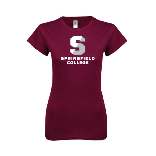  Next Level Womens Maroon Boyfriend Tee - Official Logo