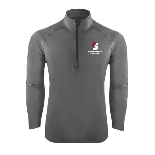  Sport Tek Charcoal Sport Wick Stretch 1/2 Zip Pullover - Official Logo