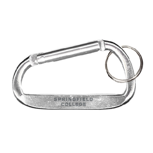  Silver Carabiner with Split Ring - Springfield College Engraved
