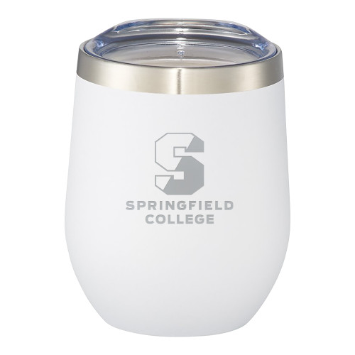  Corzo Vacuum Insulated White Cup 12oz - Official Logo Engraved