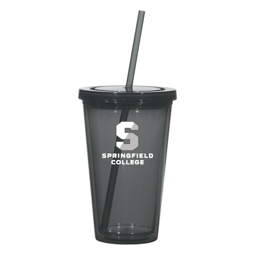  Madison Double Wall Charcoal Tumbler w/Straw 16oz - Official Logo