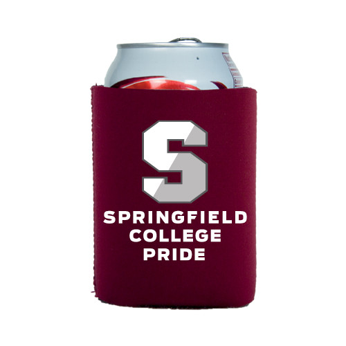  Neoprene Maroon Can Holder - Springfield College Pride