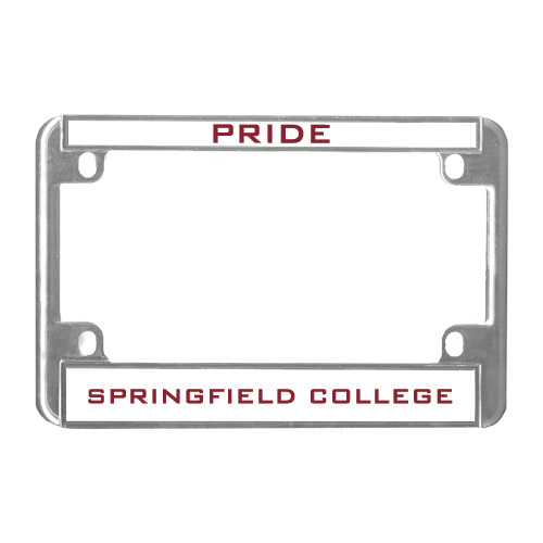  Metal Motorcycle License Plate Frame in Chrome - Pride