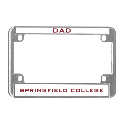  Metal Motorcycle License Plate Frame in Chrome - Dad