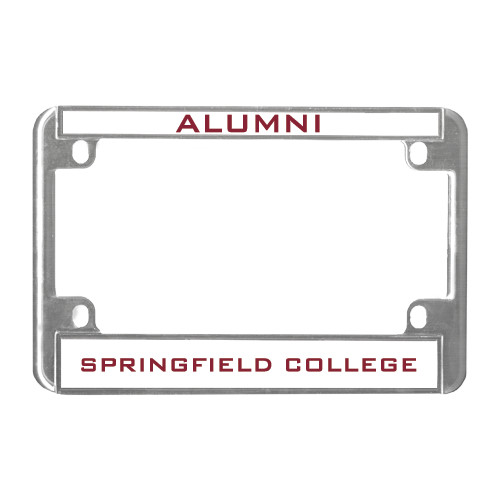  Metal Motorcycle License Plate Frame in Chrome - Alumni