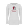 Thumbnail image for  Womens White Long Sleeve V Neck Tee