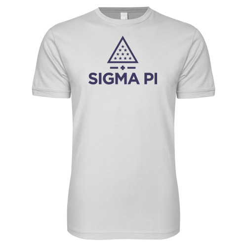 Next Level White SoftStyle T Shirt-Vertical Logo Mark