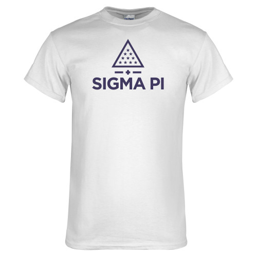 White T Shirt-Vertical Logo Mark