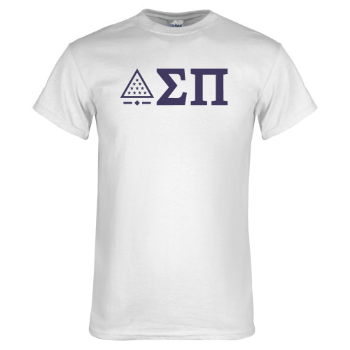 White T Shirt-Icon Greek Letters