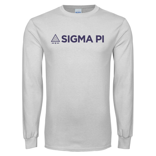 White Long Sleeve T Shirt-Standard Logo Mark