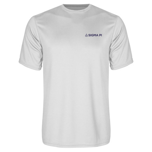 White Performance Tee-Standard Logo Mark
