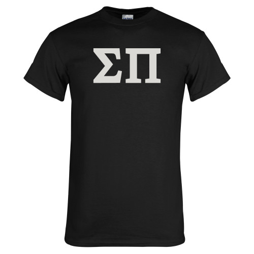 Black T Shirt-Greek Letters