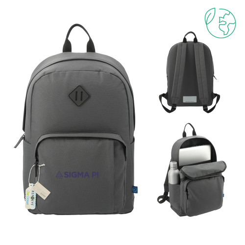 Repreve Ocean Charcoal Everyday Computer Backpack-Standard Logo Mark