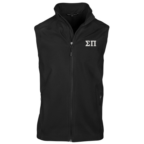Black Softshell Core Vest-Greek Letters
