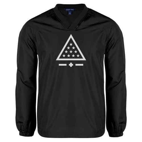 Black V Neck Raglan Windshirt-Icon
