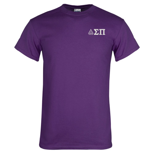 Purple T Shirt-Icon Greek Letters