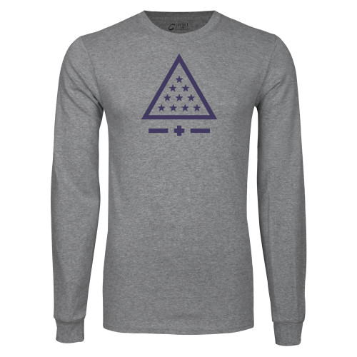Grey Long Sleeve T Shirt-Icon