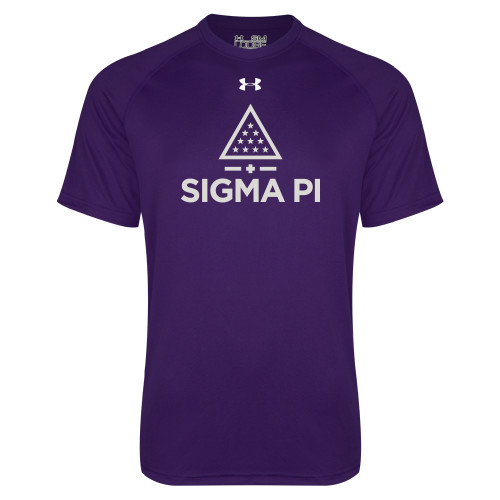 Under Armour Purple Tech Tee-Vertical Logo Mark