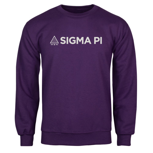 Purple Fleece Crew-Standard Logo Mark