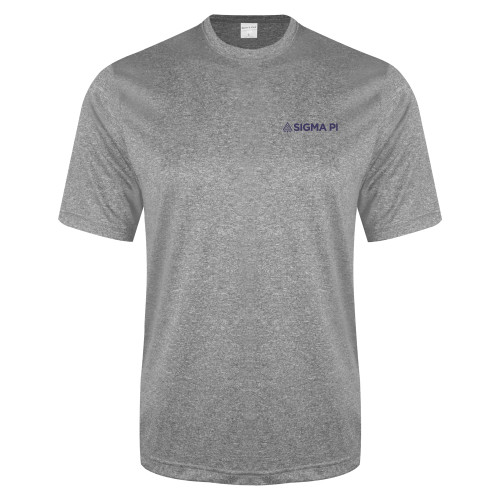 Grey Heather Performance Contender Tee-Standard Logo Mark