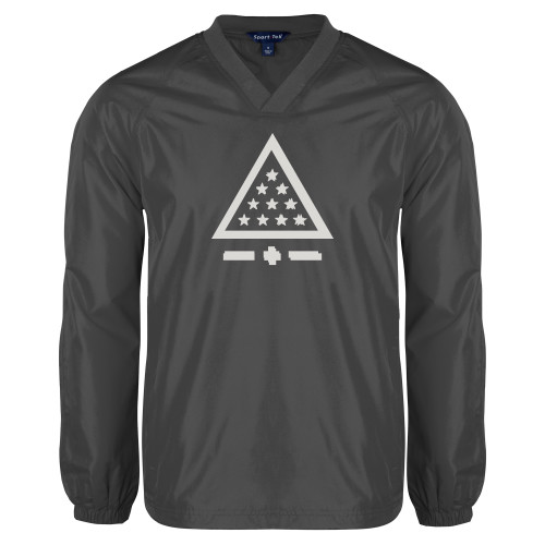 Charcoal V Neck Raglan Windshirt-Icon